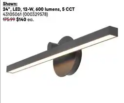 RONA Select vanity lights 24, LED, 12-W, 600 lumens, 5 CCT offer