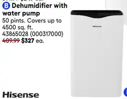 RONA Hisense Dehumidifier with water pump offer