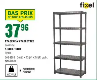 BMR ÉTAGÈRE À 5 TABLETTES offer