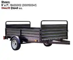 RONA 5' x 7' utility trailers offer