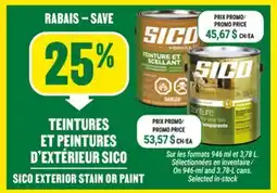 BMR 25% de rabais sur les teintures et peintures d'extérieur Sico offer