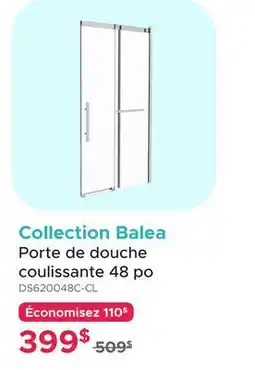 Bath Depot Collection Balea Porte de douche coulissante 48 po offer