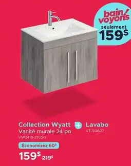 Bath Depot Vanité murale 24 po Collection Wyatt + Lavabo offer