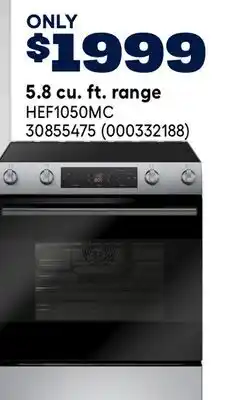 RONA BOSCH 5.8 cu. ft. range HEF1050MC offer