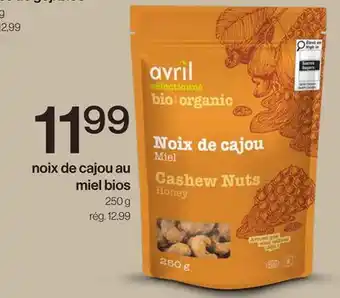 Avril noix de cajou au miel bios offer