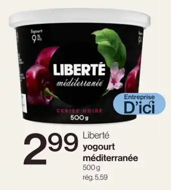 Avril Liberté yogourt méditerranée offer