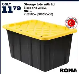 RONA RONA Storage tote with lid 102-L offer