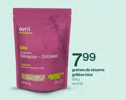 Avril graines de sésame grillées bios offer