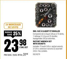 BMR ENS. CLÉ À CLIQUET ET DOUILLES offer