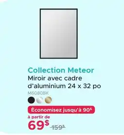 Bath Depot Collection Meteor Miroir avec cadre d'aluminium 24 x 32 po offer