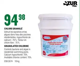 BMR CHLORE GRANULÉ offer