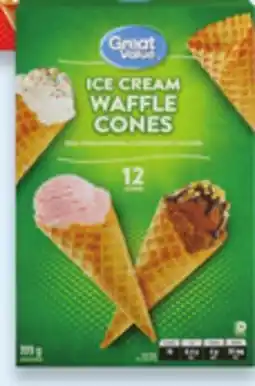 Walmart Great Value ice cream cones offer