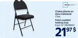 Walmart Fabric padded folding chair offer