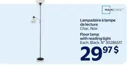 Walmart Floor lamp with reading light offer