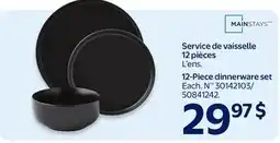 Walmart 12-piece dinnerware set offer