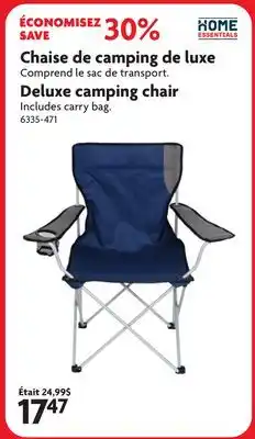 Home Hardware Deluxe camping chair offer