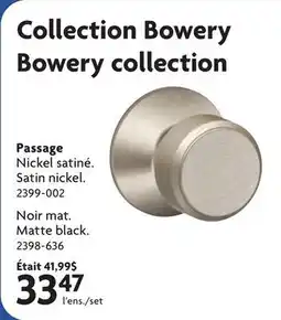 Home Hardware Passage Bowery collection offer