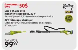 Home Hardware 20V telescopic chainsaw offer