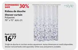 Home Hardware Rideau de douche Shower curtain offer