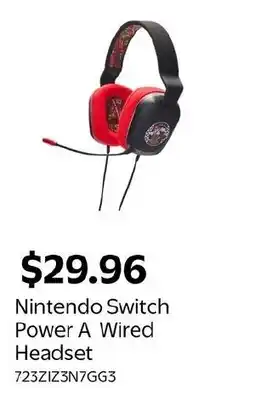 Walmart Nintendo Switch Power A Wired Headset offer
