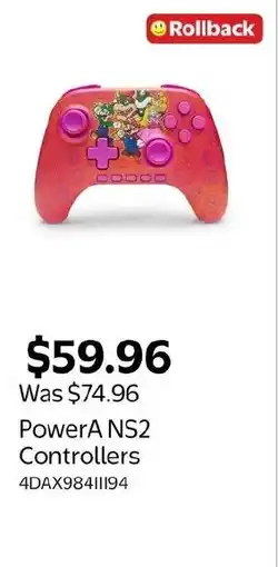 Walmart PowerA NS2 Controllers offer