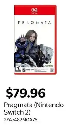 Walmart Pragmata Nintendo Switch 2 offer