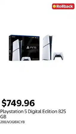 Walmart Playstation 5 Digital Edition 825 GB offer
