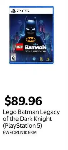 Walmart Lego Batman Legacy of the Dark Knight PlayStation 5 offer