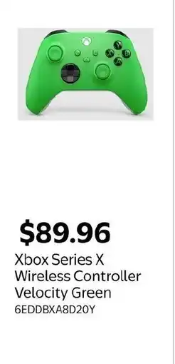 Walmart Xbox Series X Wireless Controller Velocity Green offer