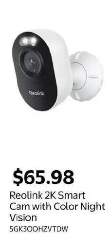 Walmart Reolink 2K Smart Cam with Color Night Vision offer