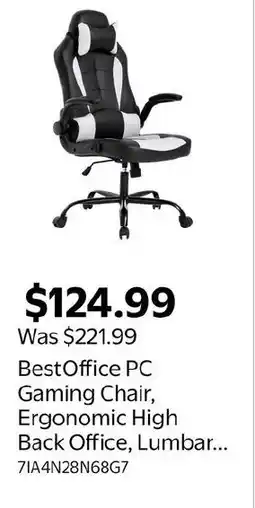Walmart Best Office PC Gaming Chair, Ergonomic High Back Office, Lumbar... offer