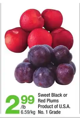 Highland Farms Sweet Black or Red Plums offer