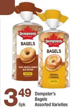 Highland Farms Dempster's Bagels offer