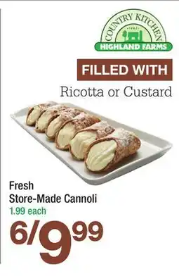 Highland Farms Highland Farms Fresh Store-Made Cannoli offer