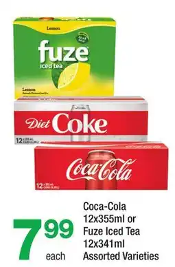 Highland Farms Coca-Cola 12x355ml or Fuze Iced Tea 12x341ml offer