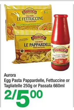 Highland Farms Aurora Egg Pasta Pappardelle, Fettuccine or Tagliatelle 250g or Passata 660ml offer
