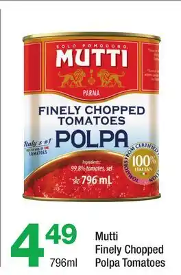 Highland Farms Mutti Finely Chopped Polpa Tomatoes offer