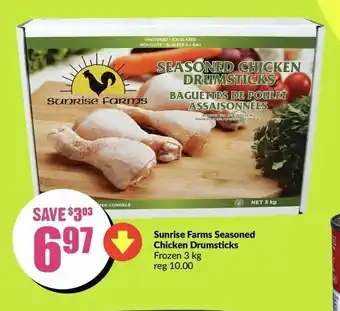 FreshCo Sunrise Farms Seasoned Chicken Drumsticks offer