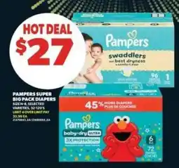 Real Canadian Superstore Pampers Super Big Pack Diapers offer