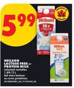 No Frills NEILSON LACTOSE FREE or PROTEIN MILK offer