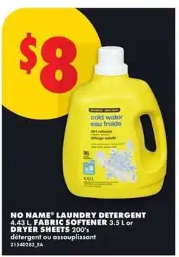 No Frills NO NAME LAUNDRY DETERGENT offer