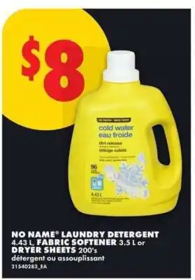 No Frills NO NAME LAUNDRY DETERGENT offer
