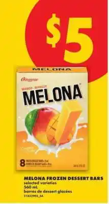 No Frills Melona frozen dessert bars offer