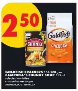 No Frills Goldfish Crackers or Campbell's Chunky Soup offer