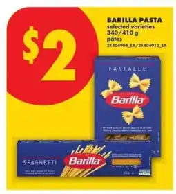 No Frills Barilla Pasta offer