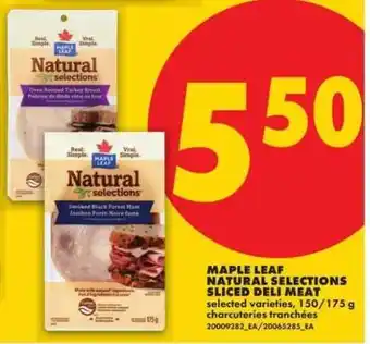 No Frills MAPLE LEAF NATURAL SELECTIONS SLICED DELI MEAT offer
