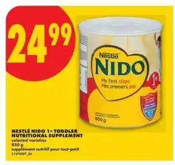 No Frills NESTLÉ NIDO 1+ TODDLER NUTRITIONAL SUPPLEMENT offer