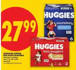 No Frills HUGGIES SUPER BIG PACK DIAPERS offer