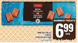 Food Basics Irresistibles Swiss Chocolate Bar offer