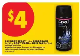 No Frills AXE BODY SPRAY, DEODORANT, BODY WASH or HAIR CARE offer